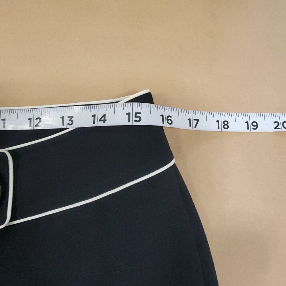 Tahari ASL Size 10 Black w/ White Trim Trouser Dress Pants Gently Used Condition - Picture 7 of 13